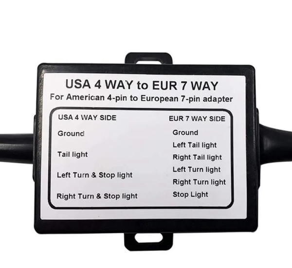 фото Переходник для розетки фаркопа (Америка "США" - Европа) «с 4 на 7 контактов»