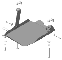 Защита зад. Дифференциала стальная Мотодор KIA Sorento 2020-