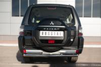 Защита заднего бампера d63 (дуга) d42х2 (дуга) MITSUBISHI Pajero 4 2014-