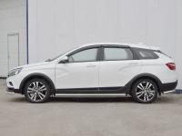 Пороги труба d63 (вариант 1) LADA VESTA SW CROSS 2017-
