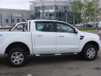 Дефлекторы боковых окон Ford Ranger Double Cab (2012-)(темный) (4дв)