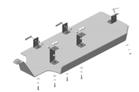 Защита трубок кондиционера алюминиевая Мотодор Volkswagen Caravelle T5 2009-2015