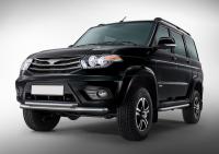 Защита переднего бампера d76+d57 Uaz Patriot 2014-2016-