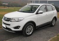 Пороги алюминиевые Rival "Premium-Black" для Chery Tiggo 5 2014-2016-