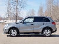 Пороги труба d76 с накладкой (вариант 3) SUZUKI VITARA 2015-