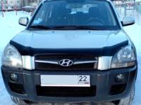 Дефлектор капота Hyundai Tucson (2008-2009) (темный)