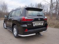 Защита задняя (уголки) 76,1 мм для Lexus LX 450d/LX 570 2015- (кроме F-Sport)