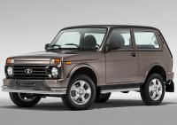 Защита переднего бампера d57+d42 Lada 4х4 Urban 3d 2014-