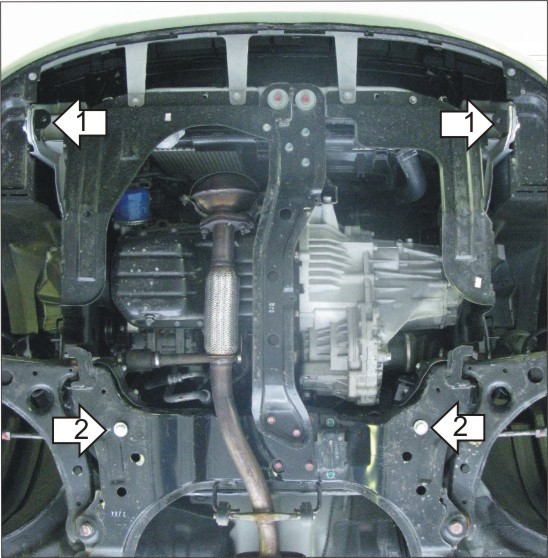 Фото Защита Motodor для картера и КПП Hyundai Matrix (2001-2008)