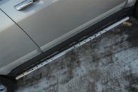 Пороги труба 75х42 овал с проступью GREAT WALL Hover H3 2014-