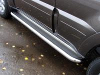 Пороги с площадкой (нерж.лист) 60,3 для Mitsubishi Pajero IV 2011-2014