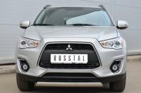 Защита переднего бампера d75х42 овал MITSUBISHI ASX 2012-2016