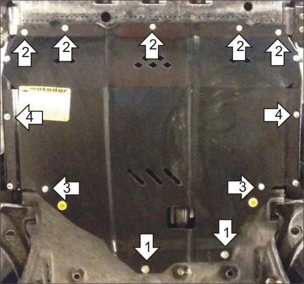 Фото Защита Motodor для двигателя,кпп Suzuki Sx4 V-1,6(13-)/Vitara V-1,6(15-)