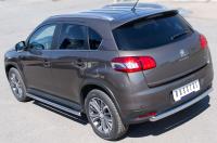 Пороги труба d63 (вариант 3) PEUGEOT 4008 2012-2017