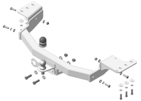 Фаркоп Мотодор на Toyota Fortuner 2015-ТСУ (полностью оцинкован, кроме комплектации TRD)