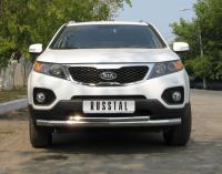 Защита переднего бампера d63/42 KIA Sorento 2009-2011