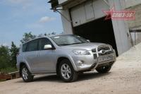 Решётка передняя мини d 60 высокая (удл.база) Toyota RAV-4 (2009-2012)