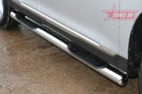 Пороги труба d 76 с проступью (компл 2шт) "Toyota Highlander" 2010-