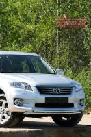 Защита переднего бампера d 42/42 двойная "Toyota RAV-4" 2010-