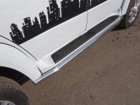 Защита порогов 60,3 мм для UAZ Patriot 2014-