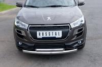 Защита переднего бампера d76/63 (дуга) PEUGEOT 4008 2012-2017