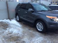 Пороги алюминиевые (Corund Black) Ford Explorer (2011-)