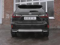 Защита заднего бампера d75х42 дуга LEXUS RX 350L (not F-Sport) 2018-
