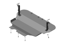 Защита алюминиевая Мотодор Volkswagen Golf VII 2012-2019