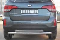 Защита заднего бампера d76/d42 (дуга) KIA Sorento 2012-