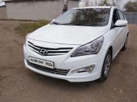 Решетка радиатора 12 мм для Hyundai Accent 2014-2017
