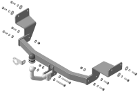 Фаркоп Motodor KIA Rio IV седан "рестайл" (2020-2022)