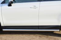 Пороги труба d63 (вариант 2) (без брызговиков) SUBARU Forester 2013-