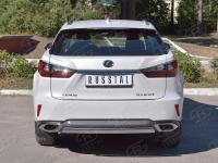 Защита заднего бампера 75х42 дуга LEXUS RX200t 2015-