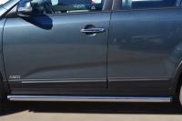 Пороги труба d63 (вариант 2) KIA Sorento 2012-