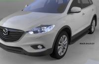 Пороги алюминиевые (Sapphire Black) Mazda (Мазда) CX9 (2013-)