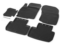 Автомобильные коврики Rival для Mitsubishi Outlander 5-дв. 2012-н.в., полиуретан, с крепежом, с перемычкой, 5 шт., 14002002