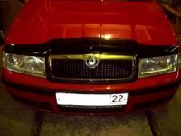 Дефлектор капота Skoda Octavia (Шкода Октавия) Tour (1998-2010) (темн.)