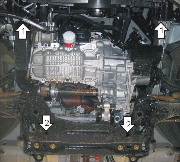 Фото Защита Motodor для картера и кпп Mazda 2 (2003-2007)