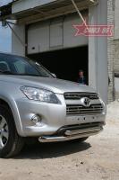 Защита переднего бампера d 76/60 (труба) двойная (удл.база) Toyota RAV-4 (2009-2012)