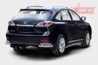 Защита задняя уголки d60/42 двойные,Lexus RX 270/350/450h 2012-