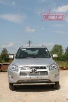 Защита переднего бампера d 60 (труба)  (удл.база) Toyota RAV-4 (2009-2012)