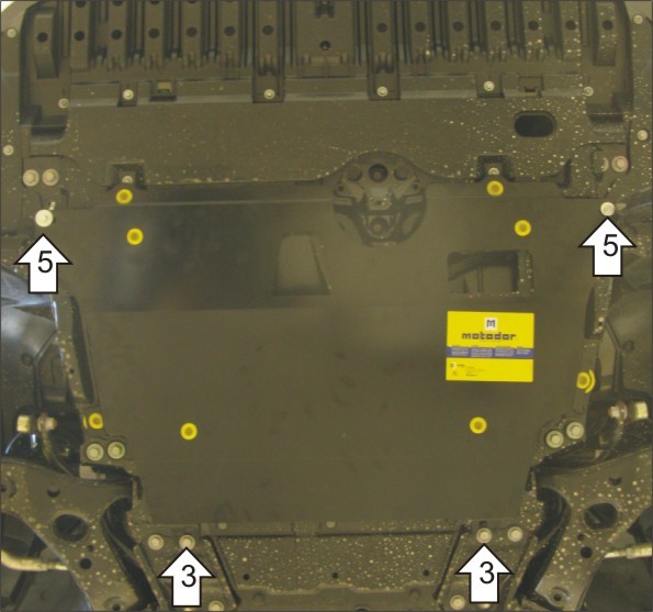 Фото Защита Motodor для картера и кпп (на пыльник) Toyota Auris (2007-2013)