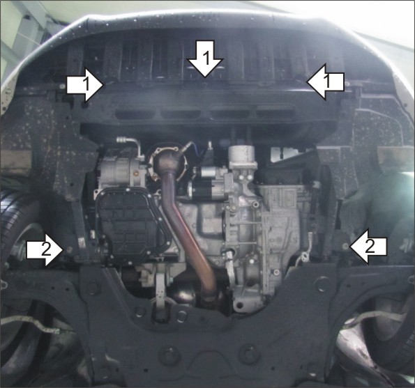 Фото Защита Motodor для картера и КПП RENAULT Latitude (CVT) (2010 по наст.)