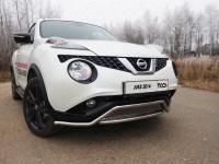 Защита передняя (кенгурин с вставкой и решеткой) 42,4 мм для Nissan Juke 2014- (2WD)