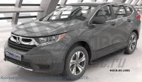 Пороги алюминиевые (Corund Black) Honda CR-V (V 2017-)