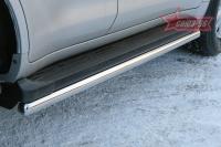 Защита штатных порогов d 60 (компл 2шт) "Toyota Land Cruiser 200" 2007-
