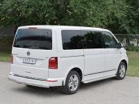 Защита заднего бампера 75х42 дуга VOLKSWAGEN Caravella Transporter T6 2016 (длинная база)
