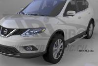 Пороги алюминиевые (Emerald silver ) Nissan X-Trail (2014-)