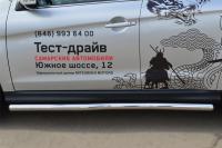 Пороги труба d63 (вариант 3) MITSUBISHI ASX 2012-2016