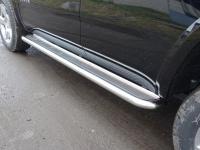 Пороги с площадкой (нерж. лист) 60,3 мм для Chevrolet Tahoe 2016-